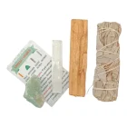 Kit Limpieza Y Estudios :Atado Salvia , Palo Santo, Selenita y Aventurina