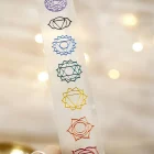 PORTA INCIENSOS DE SELENITA 7 CHAKRAS. QUEMADOR