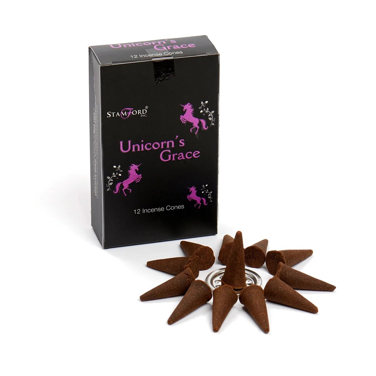 12 Conos de Incienso. LA GRACIA DEL UNICORNIO. STAMFORD