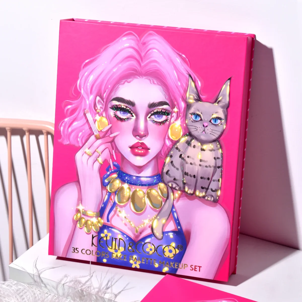 KEVIN&COCO SET DE MAQUILLAJE CREATIVO PARA CHICAS COOL DE 35 COLORES KC233945