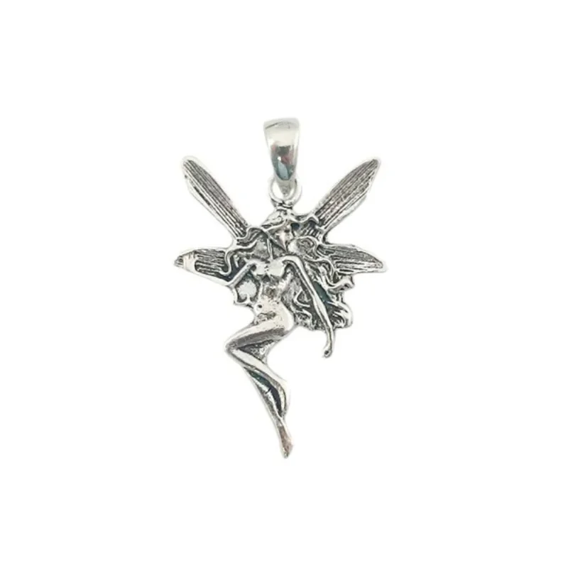 Colgante De Plata 925 Hada 17x24 mm. Amuleto de protección , libertad y conocimiento