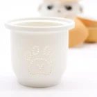 Set de tetera y tres tazas Panda Naranja. Cerámica