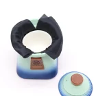 Set de tetera y tres tazas Templo Azul Cielo