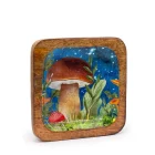 Bandeja Cuadrada Grande · 15 × 15 × 2,5 cm · Hongo Verde Azulado