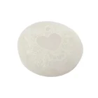 Plato Selenita Grabado Corazon 9-10 Cms Aprox