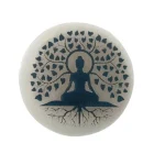 Plato Selenita Grabado Arbol Buda 10 Cms Aprox