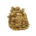 Figura En Resina Buda Feliz Con Bebes 10x10 Cms Aprox