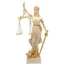 Figura En Resina Diosa De La Justicia 29x8 Cms Aprox Blanco