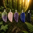 Colgantes Alas Protectoras de piedra natural varios modelos 32 x 14 mm