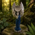 Figura de Metatrón con Cubo de Metatrón azul y plateada de 20 cm