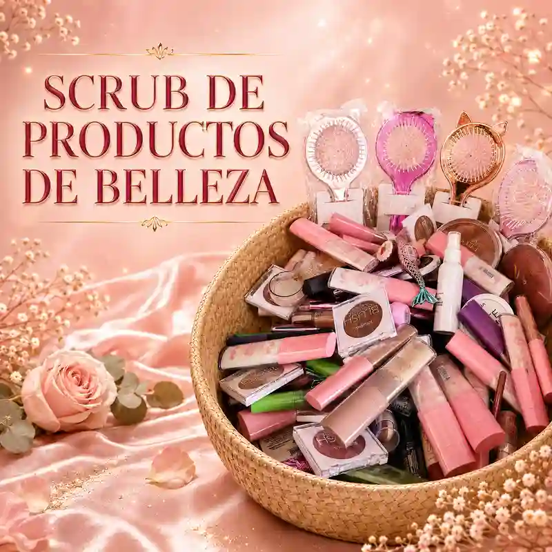 Scrub Beauty Brisagiraluna con productos de maquillaje y belleza sorpresa