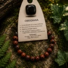 Pulsera de Piedra Natural Obsidiana Caoba 8 mm