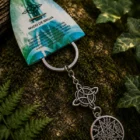Llavero Doble Protección Nudo de Bruja y Tetragramatón