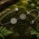 Pulsera de Acero Triple Protección con Nudo de Bruja, Tetragramatón y San Benito
