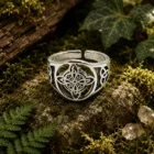 Anillo de Acero Adaptable Nudo de Bruja Atardecer