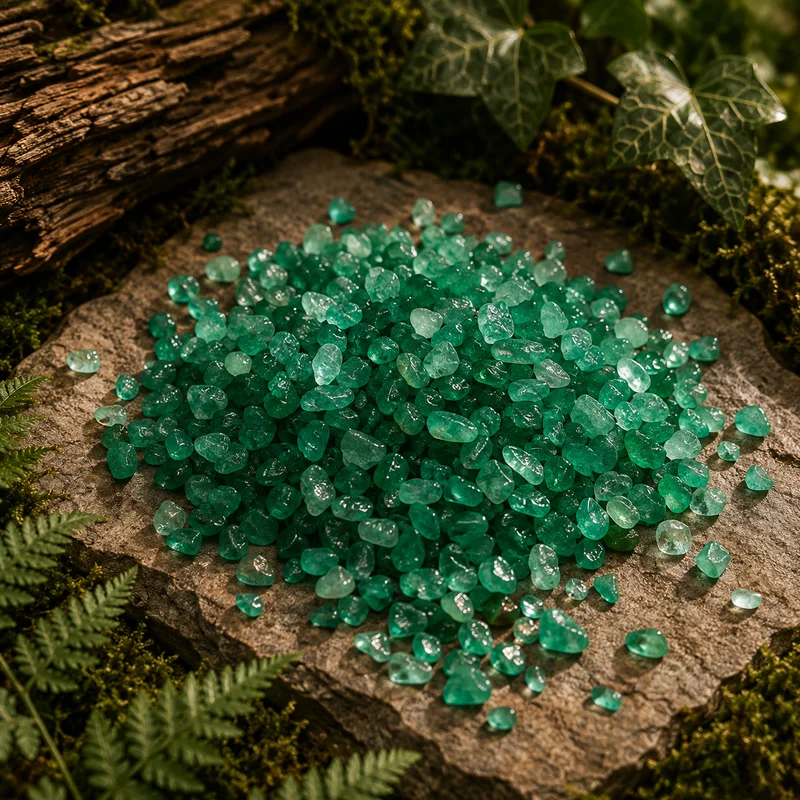 Bolsa 100 gramos de piedra chips de Aventurina Verde natural 1 mm