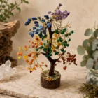 Árbol Bonsái de 100 Piedras Chips 7 Chakras 25 cm
