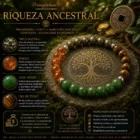Pulsera Ritual Riqueza Ancestral Pirita Ámbar Jade Verde y Ojo de Tigre