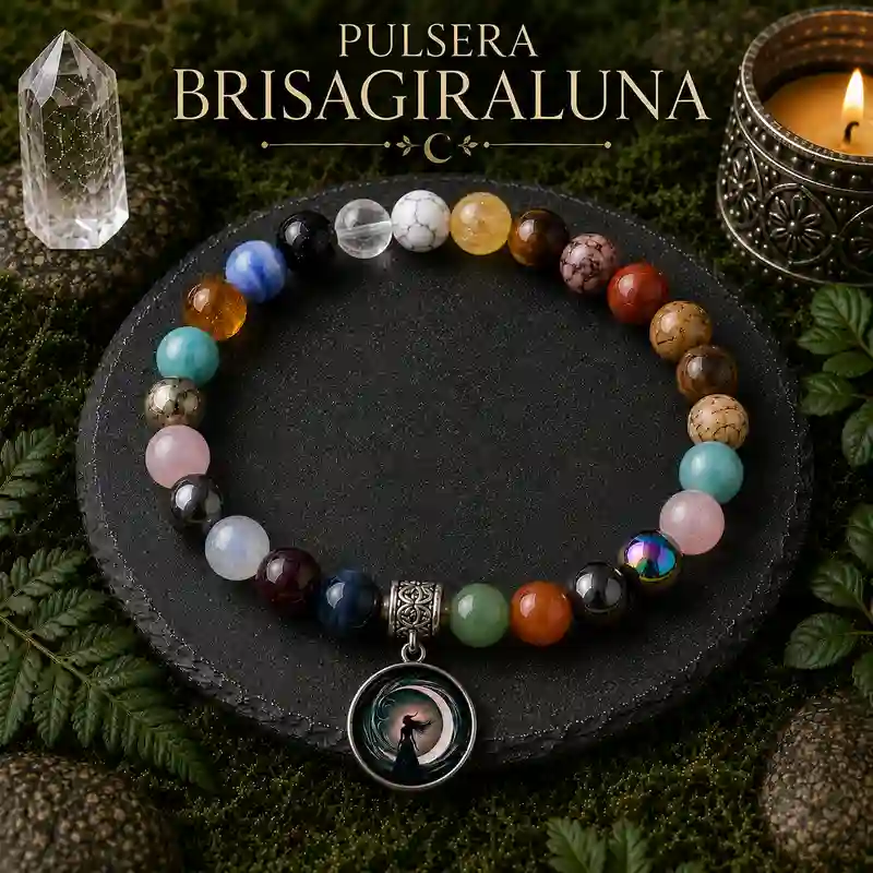 Pulsera Brisagiraluna 24 piedras naturales con dije exclusivo
