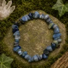 Pulsera Piedra Natural Chips Cuarzo Azul