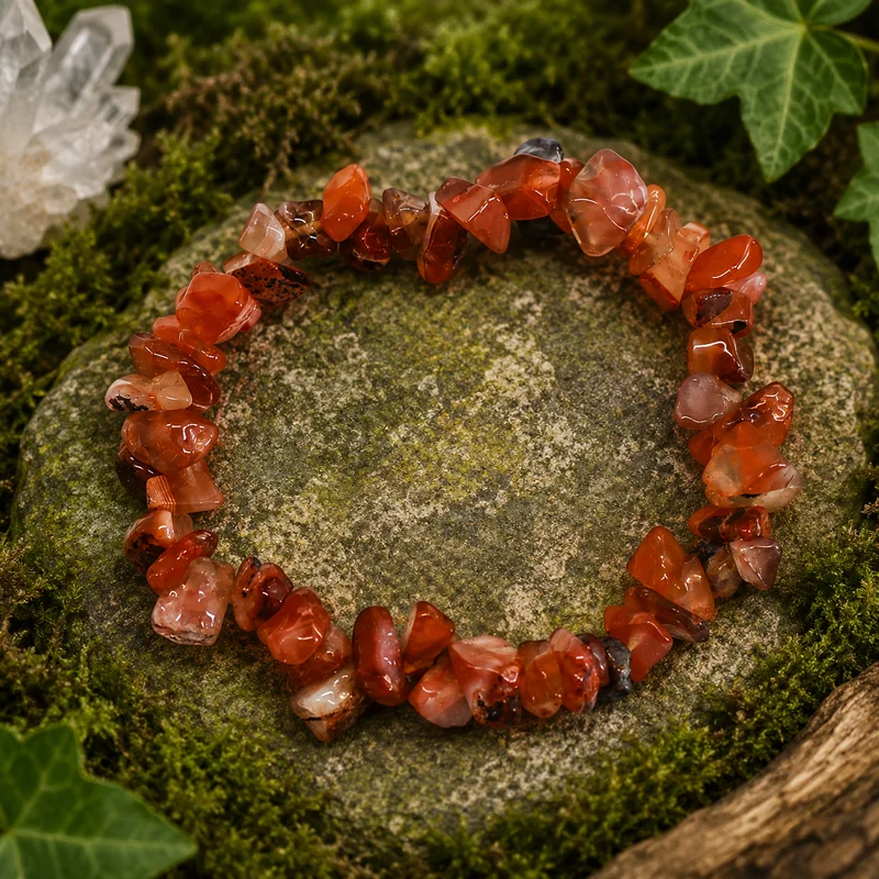 Pulsera Piedra Natural Chips Carneola