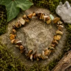 Pulsera Piedra Natural Chips Jaspe Madera