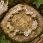 Pulsera Piedra Natural Chips Cuarzo Rutilado
