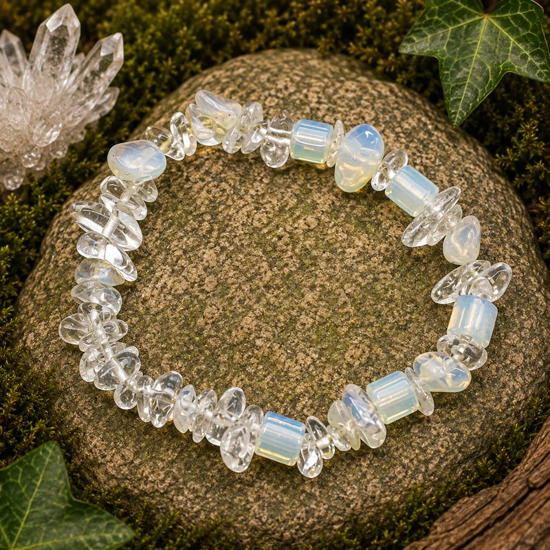 Pulsera Piedra Natural Chips Opalina