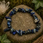 Pulsera Piedra Natural Chips Lapislázuli