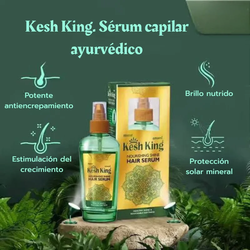 Kesh King. Sérum capilar ayurvédico. Estimulación del crecimiento. 21 hierbas ayurvédicas. Tónico capilar.