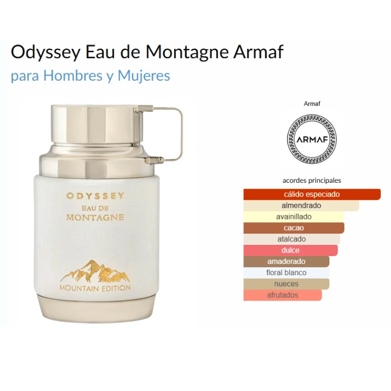 Odyssey Eau de Montagne Armaf 100 ML. UNISEX. Edición de Montaña