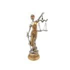 Figura En Resina Diosa De La Justicia 18.5 Cms Aprox Dorado/Plata