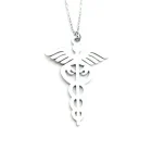 Collar Acero Caduceo 25 x 35 mm Y Cadena 40+5 Cms.