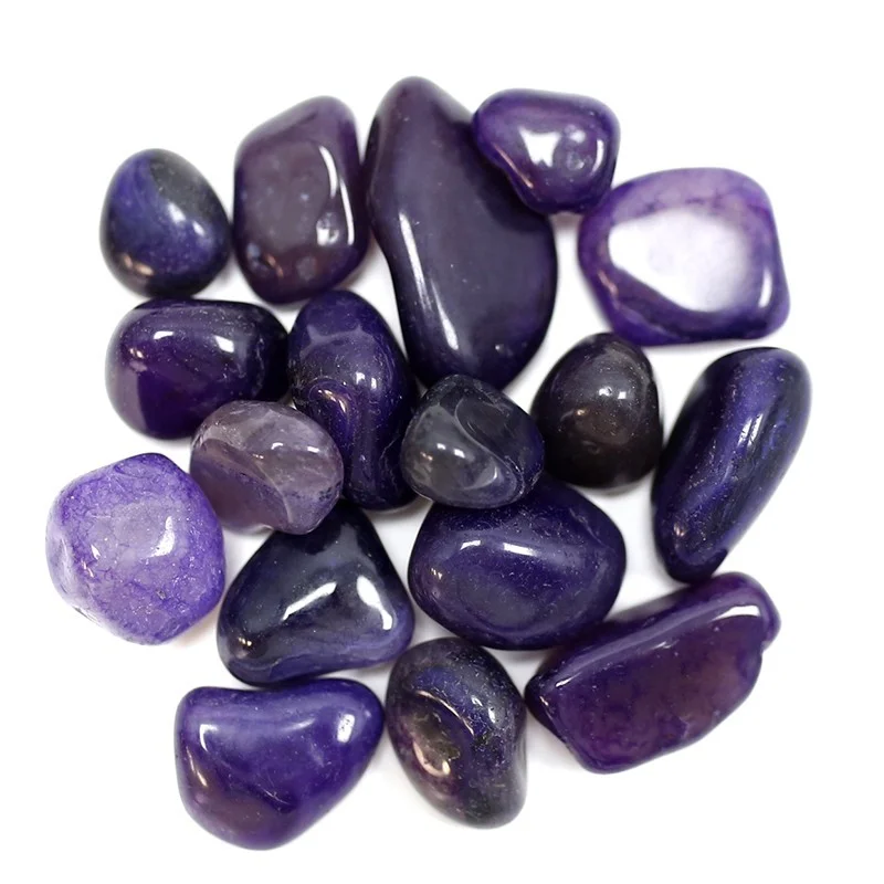 CANTO RODADO PIEDRA NATURAL Ágata Morada
