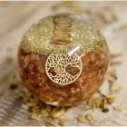 Esfera orgonita árbol vida CARNEOLA
