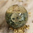 Esfera orgonita árbol vida - jade verde