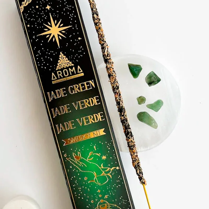VARILLAS DE INCIENSO CRISTAL AROMA. Jade verde. Equilibrio y Armonía