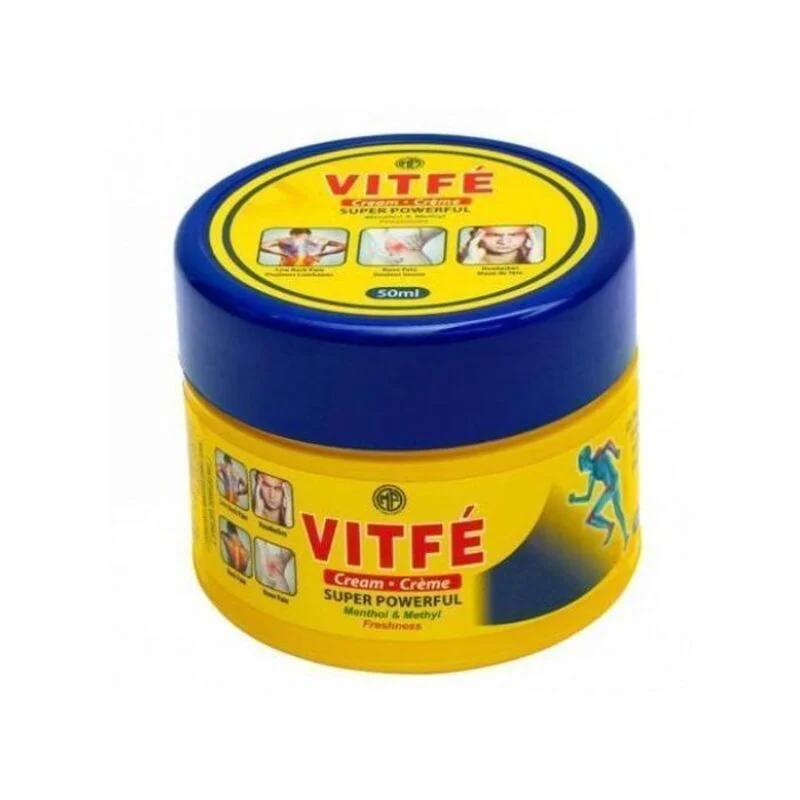 Crema para aliviar el dolor Vitfe(dolor de espalda, dolor de cabeza, articulaciones y más).50ML.