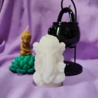 Figura de Vela Ganesha COCO Cera de Abeja Maciza. Larga duracion. Hecha a mano, Velón