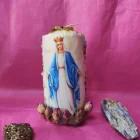 VELÓN GRANDE VIRGEN DE LOS MILAGROS. UNGIDO Y RITUALIZADO. Con mineral sorpresa