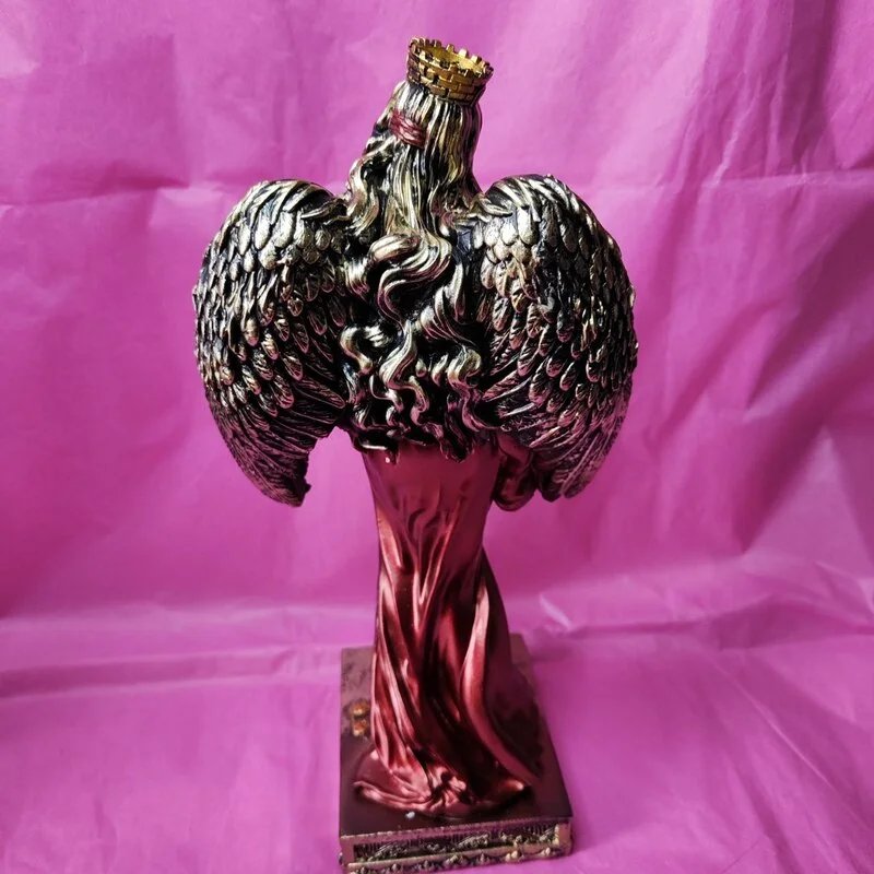 Figura Diosa De La Fortuna Con Alas 28 Cms Aprox Color ROJO