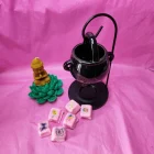 Cera Perfumada CAMBIOS TRANSMUTAR Wax melts. Pedacitos de cielo. Aroma bits. CON AMULETO.