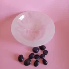 CUENCO DE PIEDRA NATURAL DE SELENITA CON DIÁMETRO APROXIMADO DE 14 CM