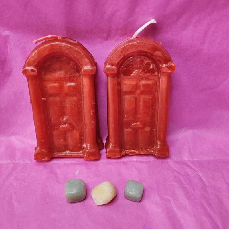 VELÓN PUERTA ABRECAMINOS AMOR. UNGIDO Y RITUALIZADO. Con mineral sorpresa