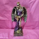 Figura Diosa De La Fortuna Con Alas 28 Cms Aprox Color MORADO