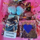 Bolsita ofrenda Yemaya con lavanda, aromabits melon y piedra natural
