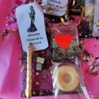 Bolsita ofrenda Diosa de la Fortuna con Velita ritualizada, bolsita polvos magicos y piedra natural