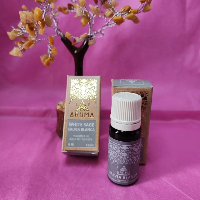 BOTE 10 ML ACEITE ESENCIAL MARCA AROMA: SALVIA BLANCA (AMBIENTADOR)