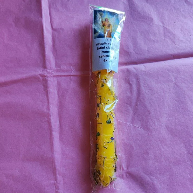 VELA MÁGICA ARCÁNGEL SAN JOFIEL. UNGIDA Y RITUALIZADA.