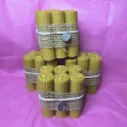 PACK DE 6 VELAS ARTESANALES MIEL PANAL CON AMULETO DOBLE CARA SAN BENITO 6UNIDADES 10X3
